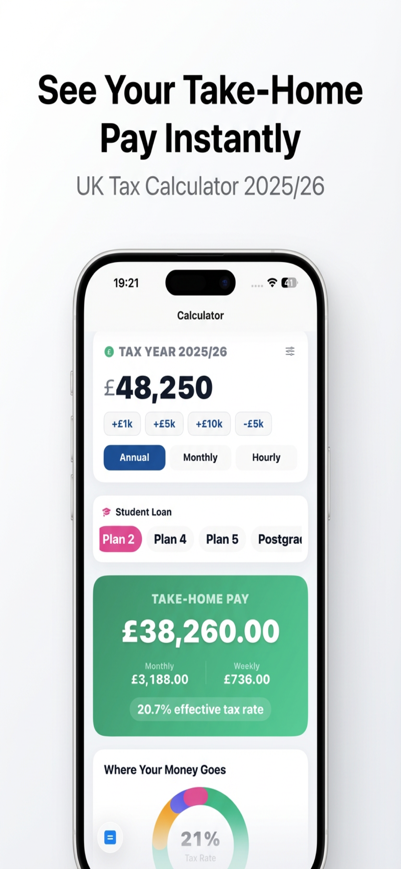 UK Salary & Tax Calculator App Store screenshot